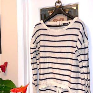 ASOS Brave Soul zip back striped sweater